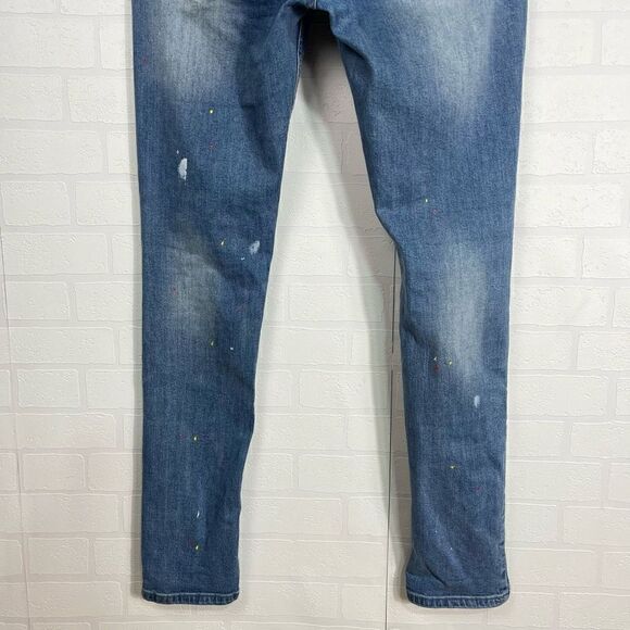 Serenade men’s Jeans size 36 skinny jeans paint splatter - Picture 13 of 16